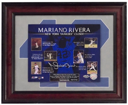 Mariano Rivera Signed Timeline Photo (Steiner)